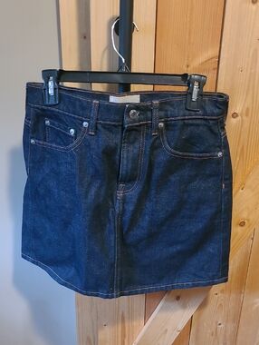 Everlane Dark Blue Denim Mini Skirt